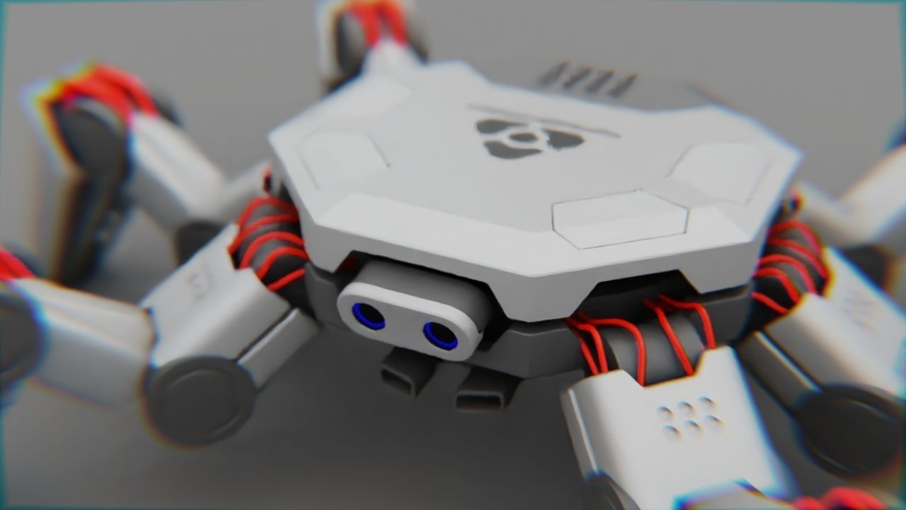 Spider Combat  rigged 3D model_2
