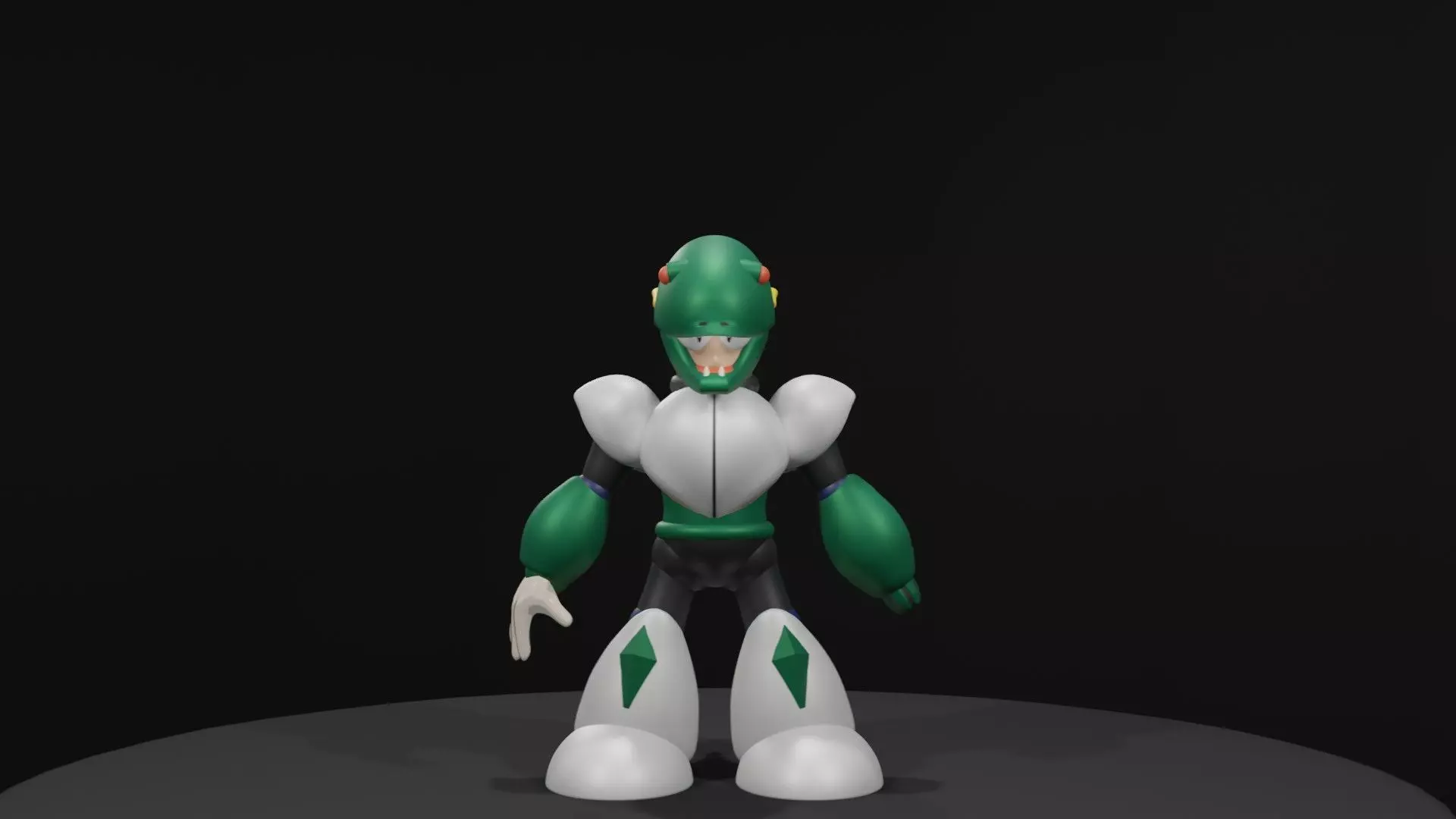 Snakeman robot Low-poly 3D model