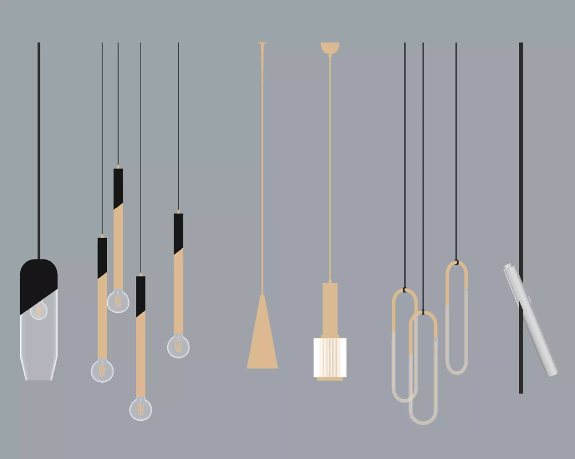 CPDJU9022 set of pendant lights Free 3D model_0