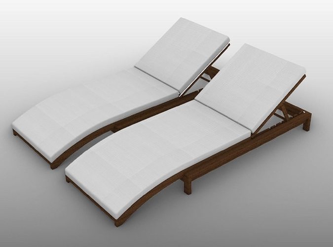 YC9527 two chaise loungers Free 3D model