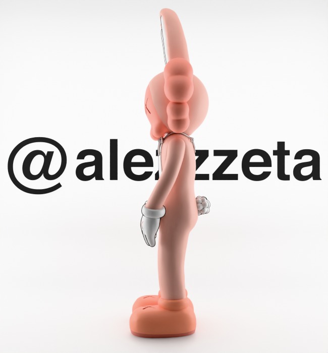 Kaws Accomplice Rabbit Bunny Textured Low-poly 3D model_10