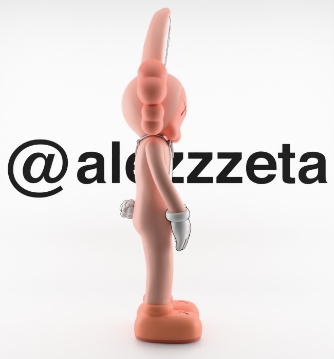 Kaws Accomplice Rabbit Bunny Textured Low-poly 3D model_28