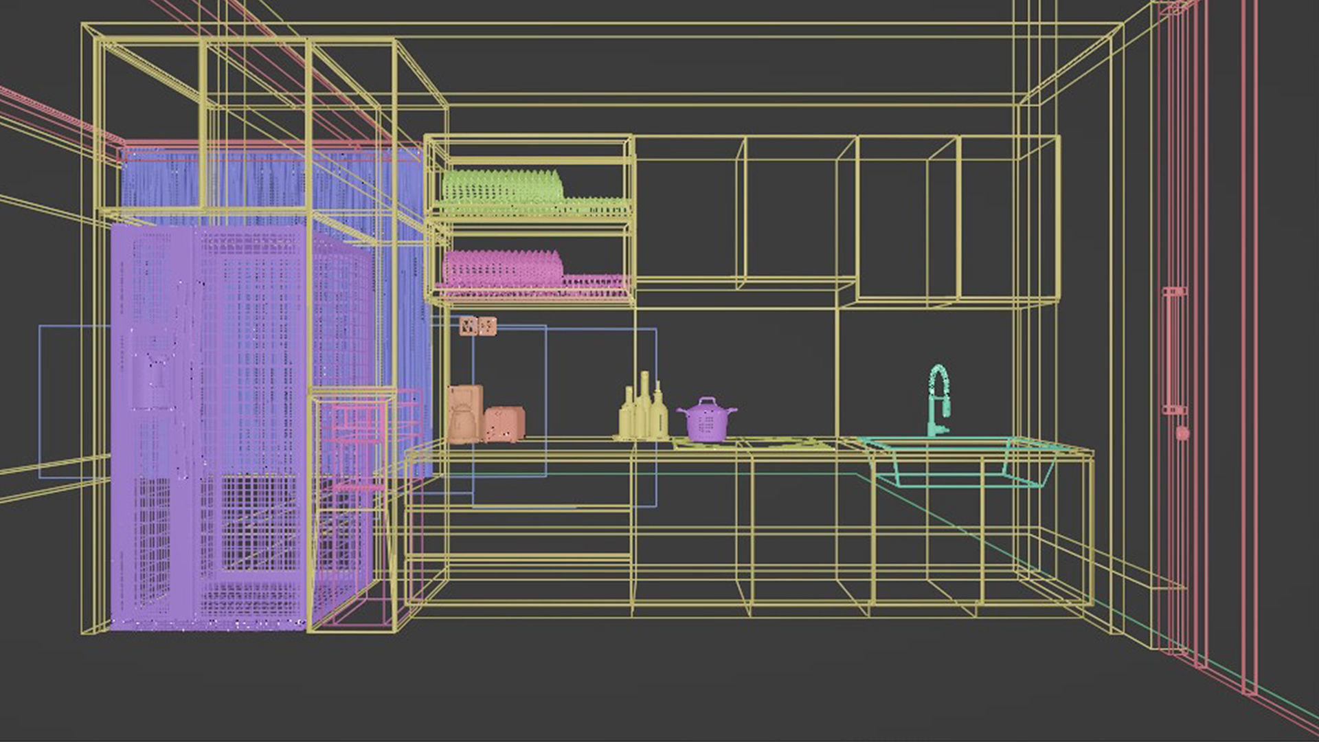 Kitchen Contemporer Style Blender - Fbx - Obj 3D model_9