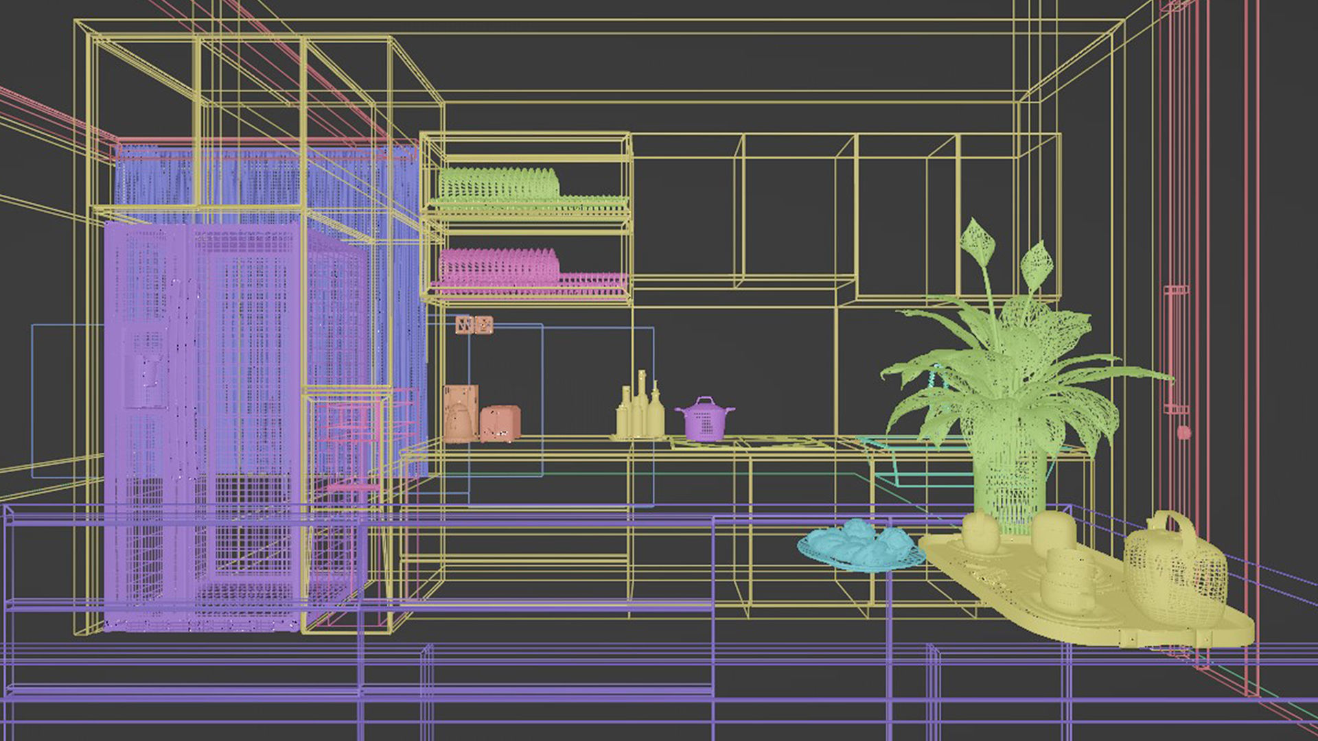 Kitchen Contemporer Style Blender - Fbx - Obj 3D model_8