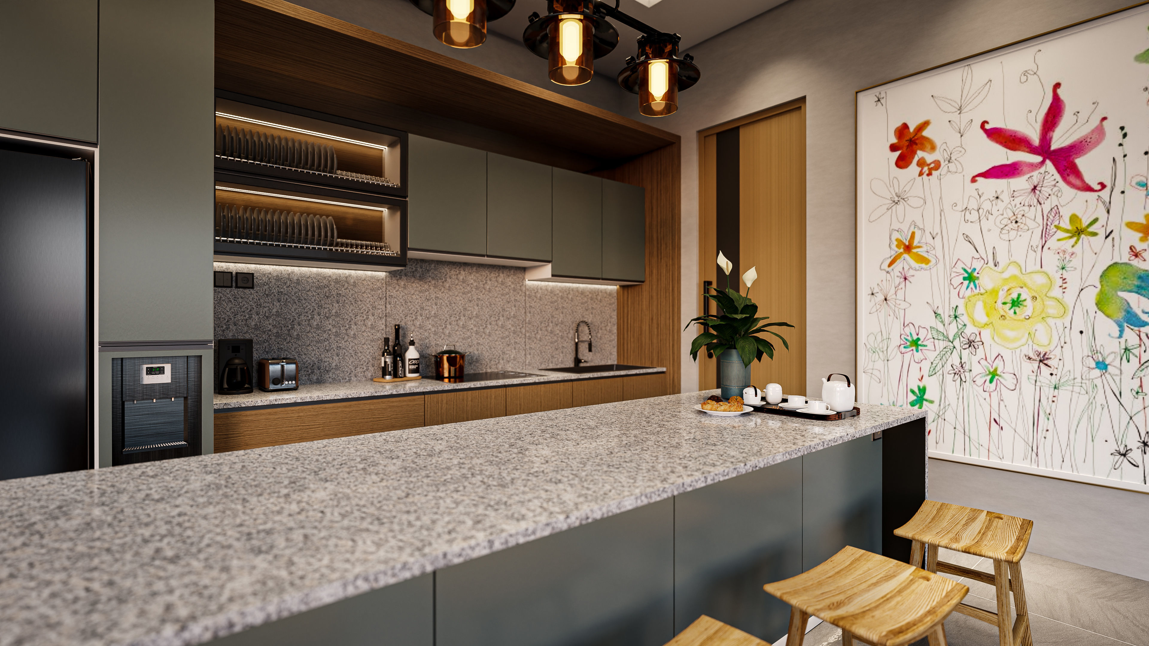 Kitchen Contemporer Style Blender - Fbx - Obj 3D model_1