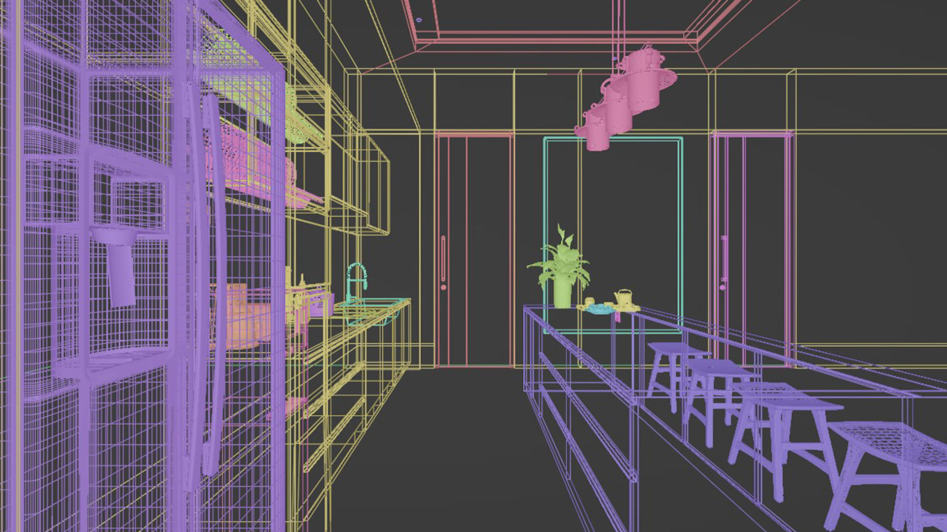 Kitchen Contemporer Style Blender - Fbx - Obj 3D model_6