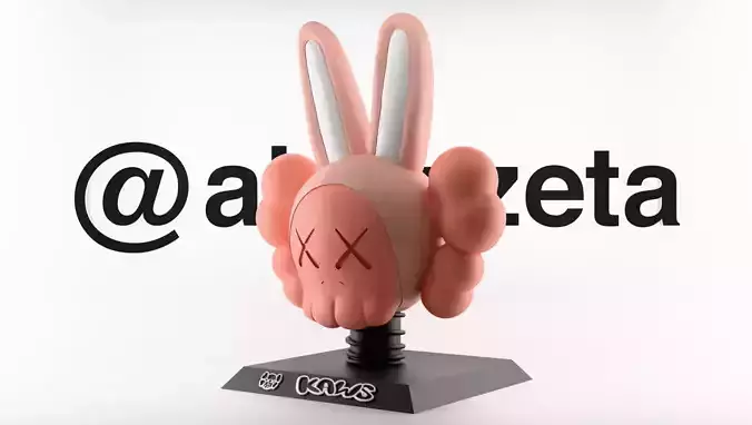 Kaws Bust Accomplice Rabbit Bunny Textured