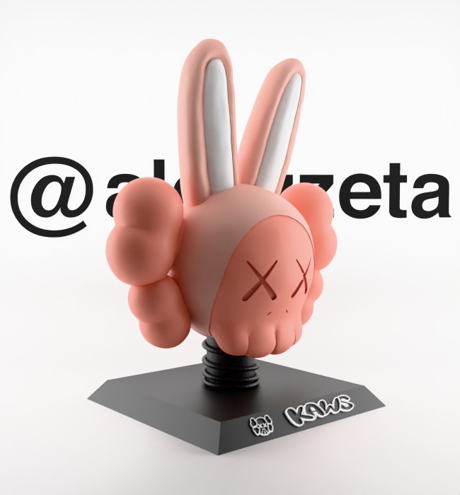 Kaws Accomplice x Bust Accomplice Textured Low-poly 3D model_35