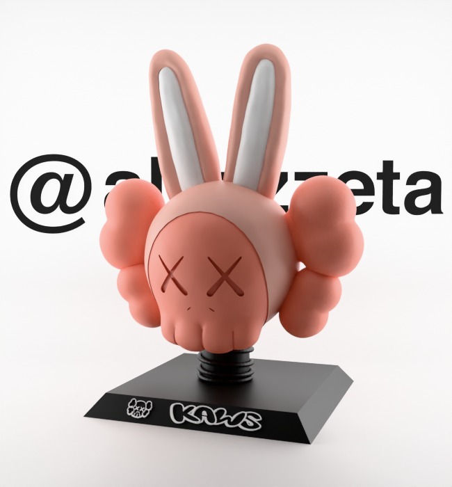Kaws Accomplice x Bust Accomplice Textured Low-poly 3D model_20