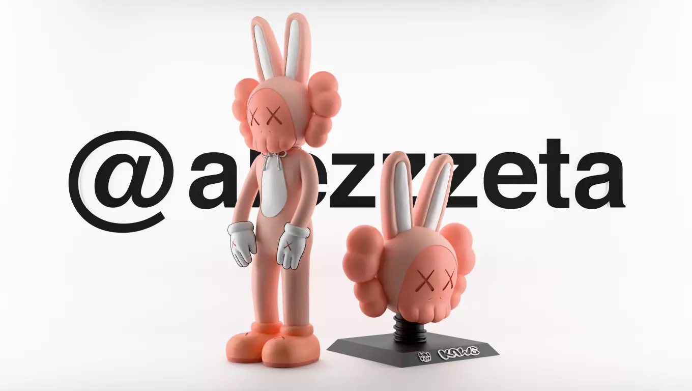 Kaws Accomplice x Bust Accomplice Textured Low-poly 3D model_0