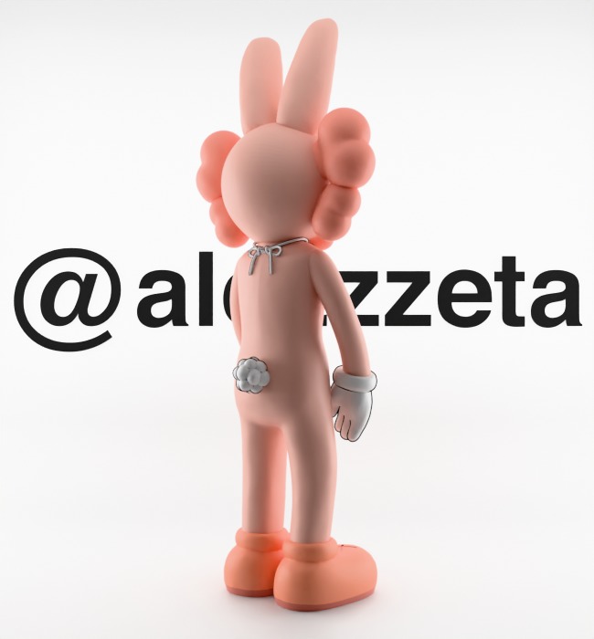 Kaws Accomplice x Bust Accomplice Textured Low-poly 3D model_12