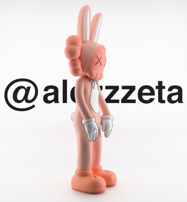 Kaws Accomplice x Bust Accomplice Textured Low-poly 3D model_16