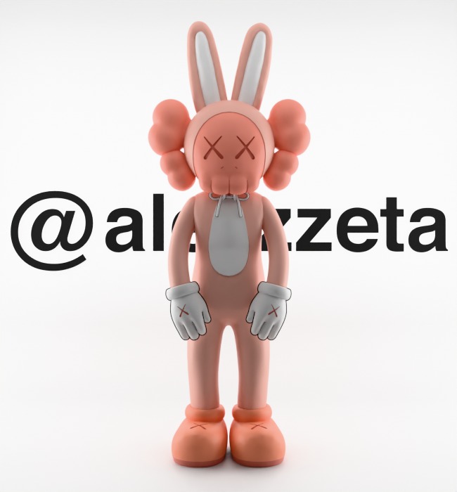 Kaws Accomplice x Bust Accomplice Textured Low-poly 3D model_1