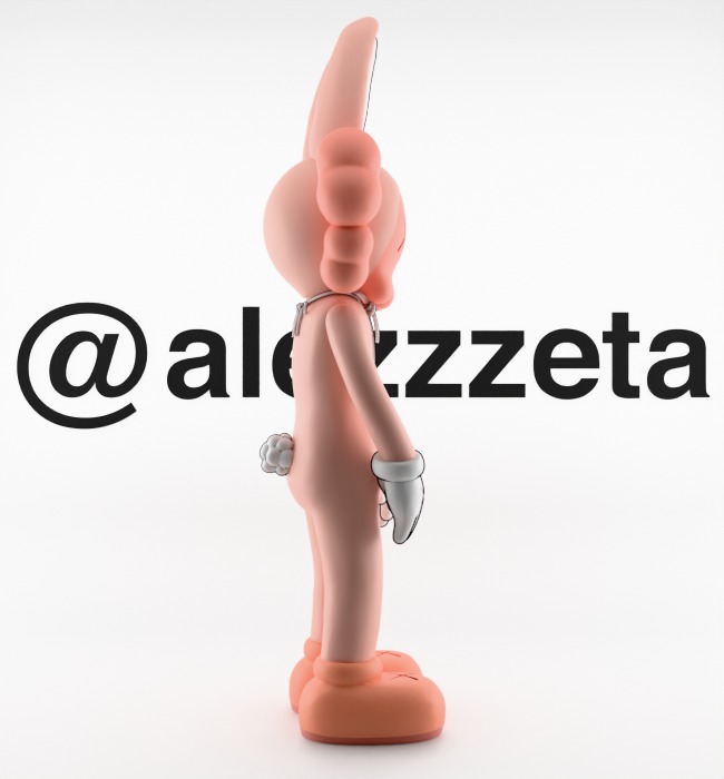 Kaws Accomplice x Bust Accomplice Textured Low-poly 3D model_14