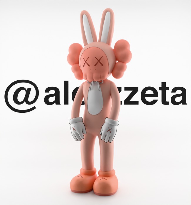 Kaws Accomplice x Bust Accomplice Textured Low-poly 3D model_2