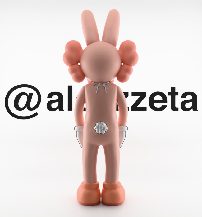 Kaws Accomplice x Bust Accomplice Textured Low-poly 3D model_10