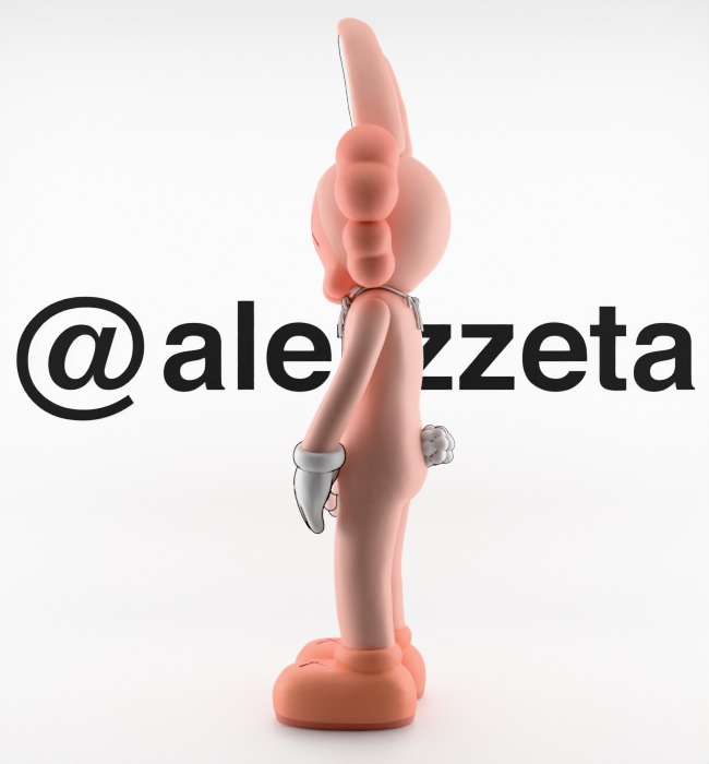 Kaws Accomplice x Bust Accomplice Textured Low-poly 3D model_6