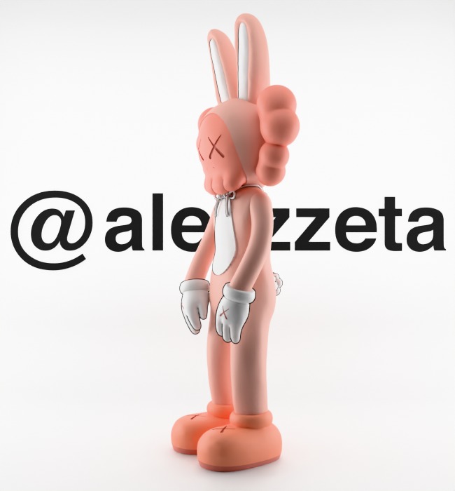 Kaws Accomplice x Bust Accomplice Textured Low-poly 3D model_4