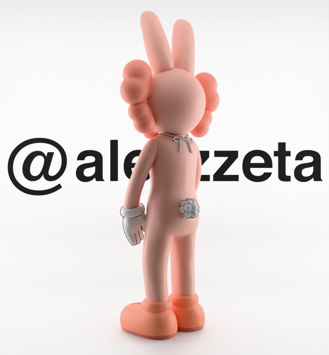 Kaws Accomplice x Bust Accomplice Textured Low-poly 3D model_8