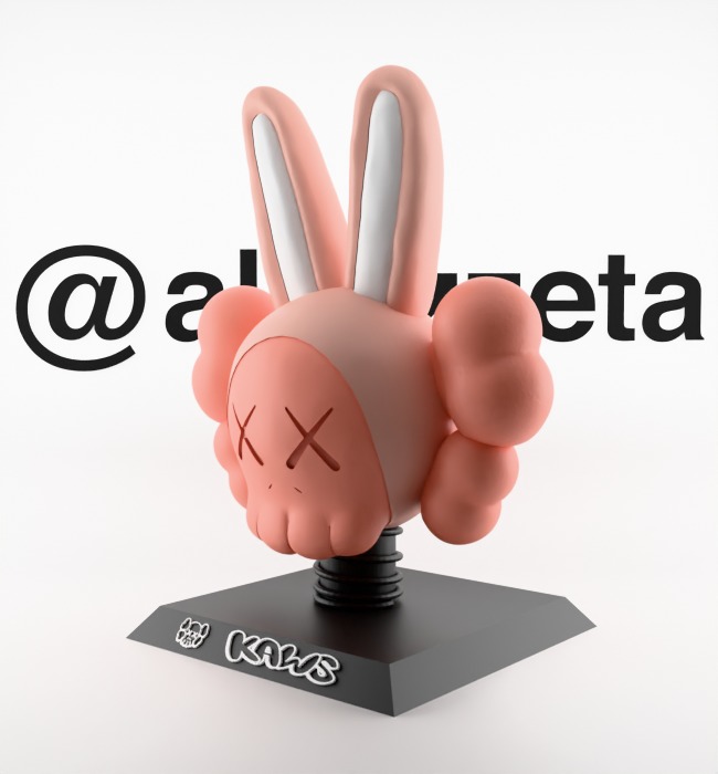Kaws Accomplice x Bust Accomplice Textured Low-poly 3D model_21