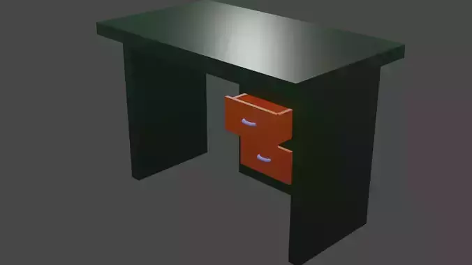 A 3D Low Poly of Office Table