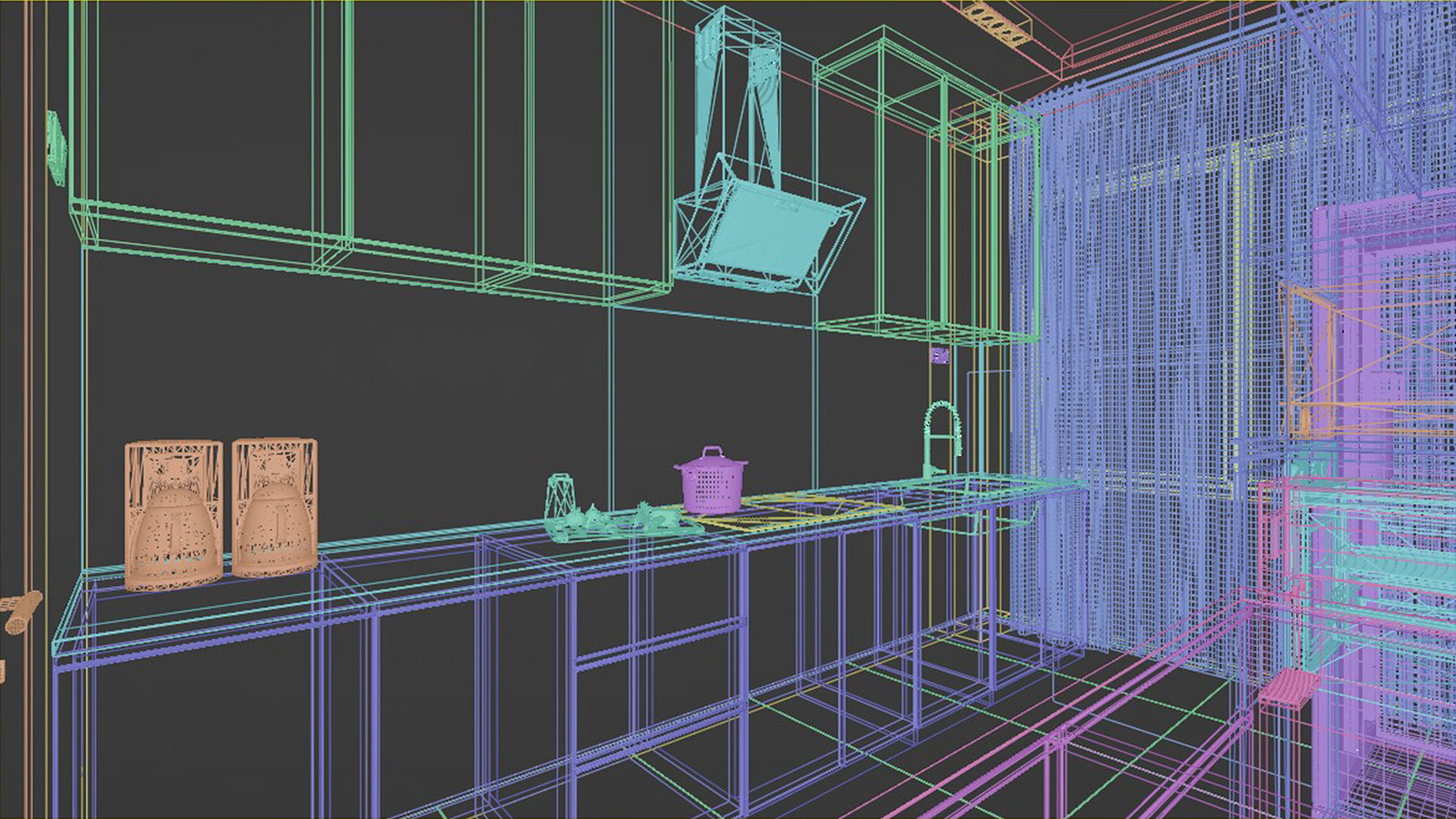 Kitchen Small Design Blender - Fbx -Obj 3D model_7