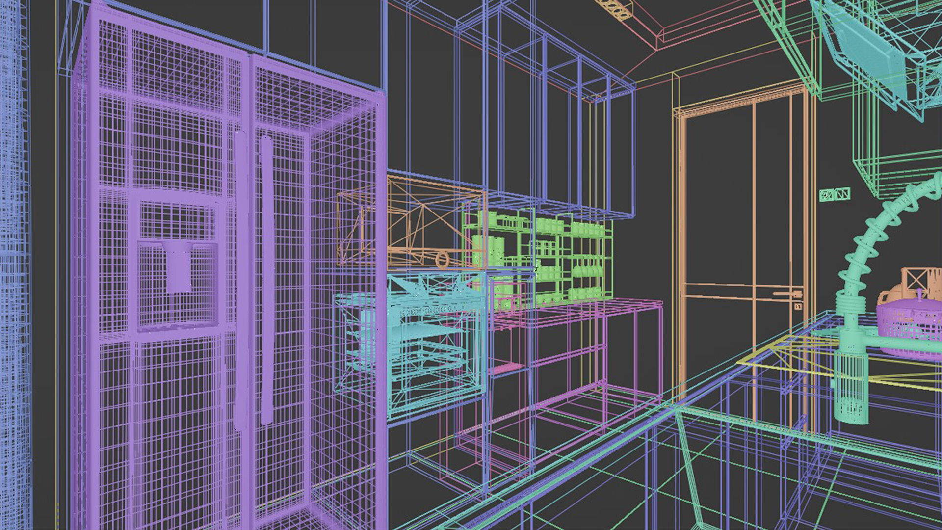 Kitchen Small Design Blender - Fbx -Obj 3D model_8
