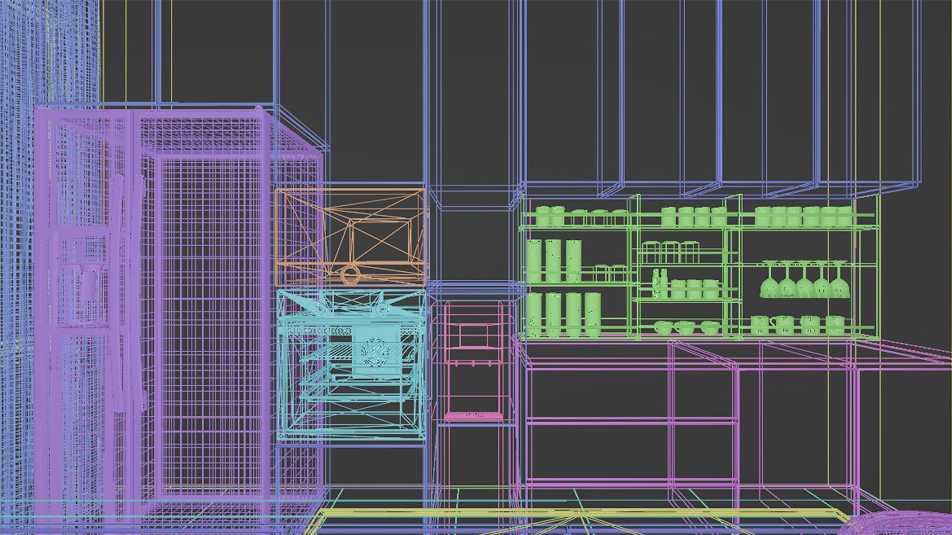 Kitchen Small Design Blender - Fbx -Obj 3D model_6