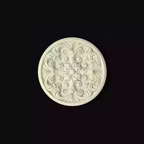 rosette ornately carved plate