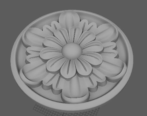 rosette flower 3D model_1