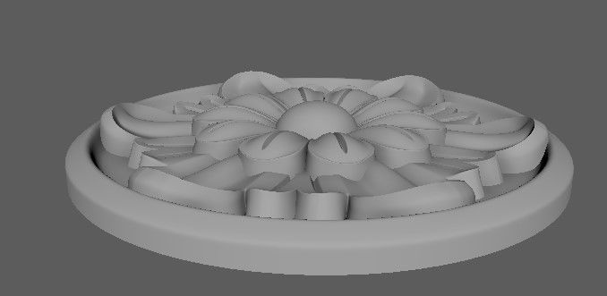 rosette flower 3D model_2