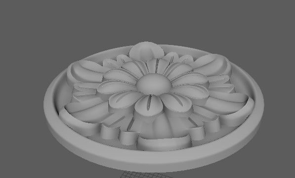 rosette flower 3D model_3