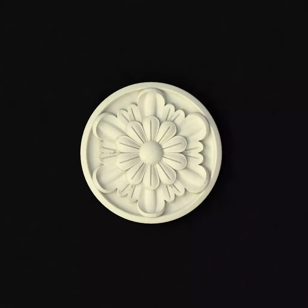 rosette flower 3D model_0