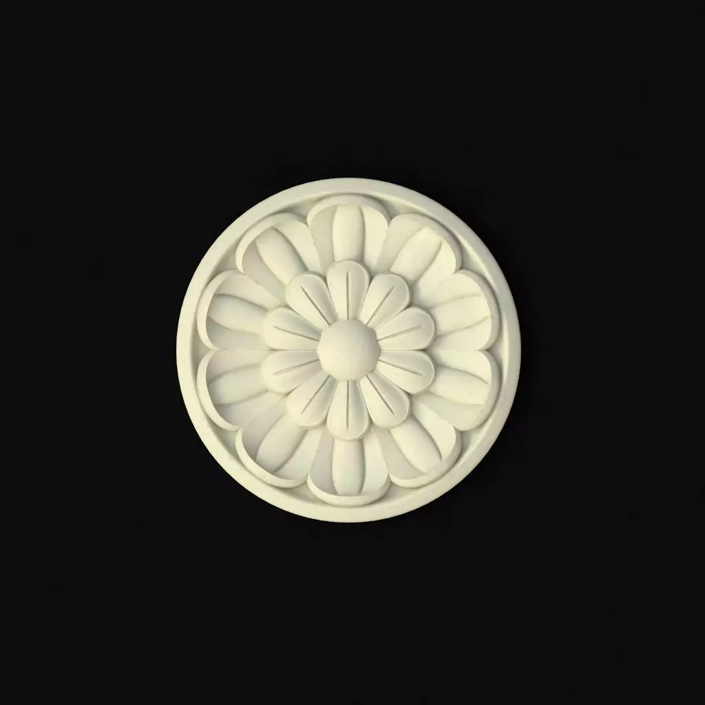 rosette flower 3D model_0
