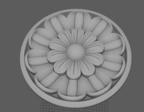 rosette flower 3D model_1