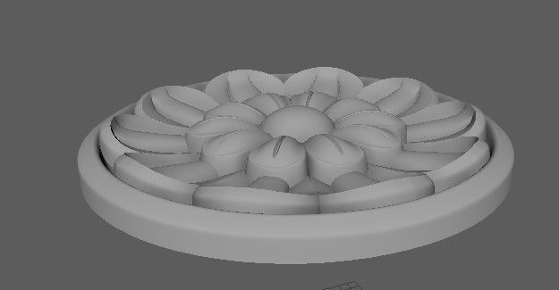 rosette flower 3D model_3