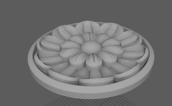 rosette flower 3D model_2