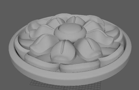 rosette flower 3D model_2