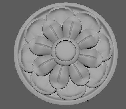 rosette flower 3D model_3