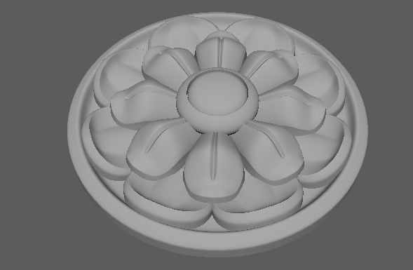 rosette flower 3D model_1