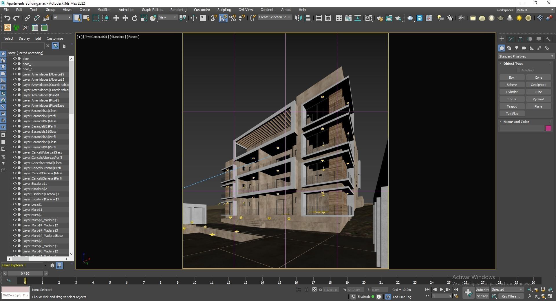 Apartments Building 3D model_22