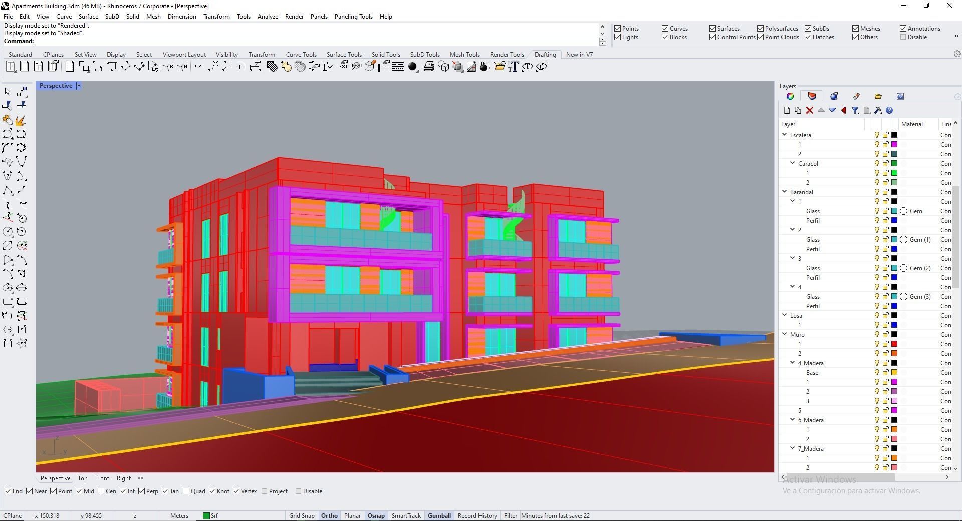 Apartments Building 3D model_18
