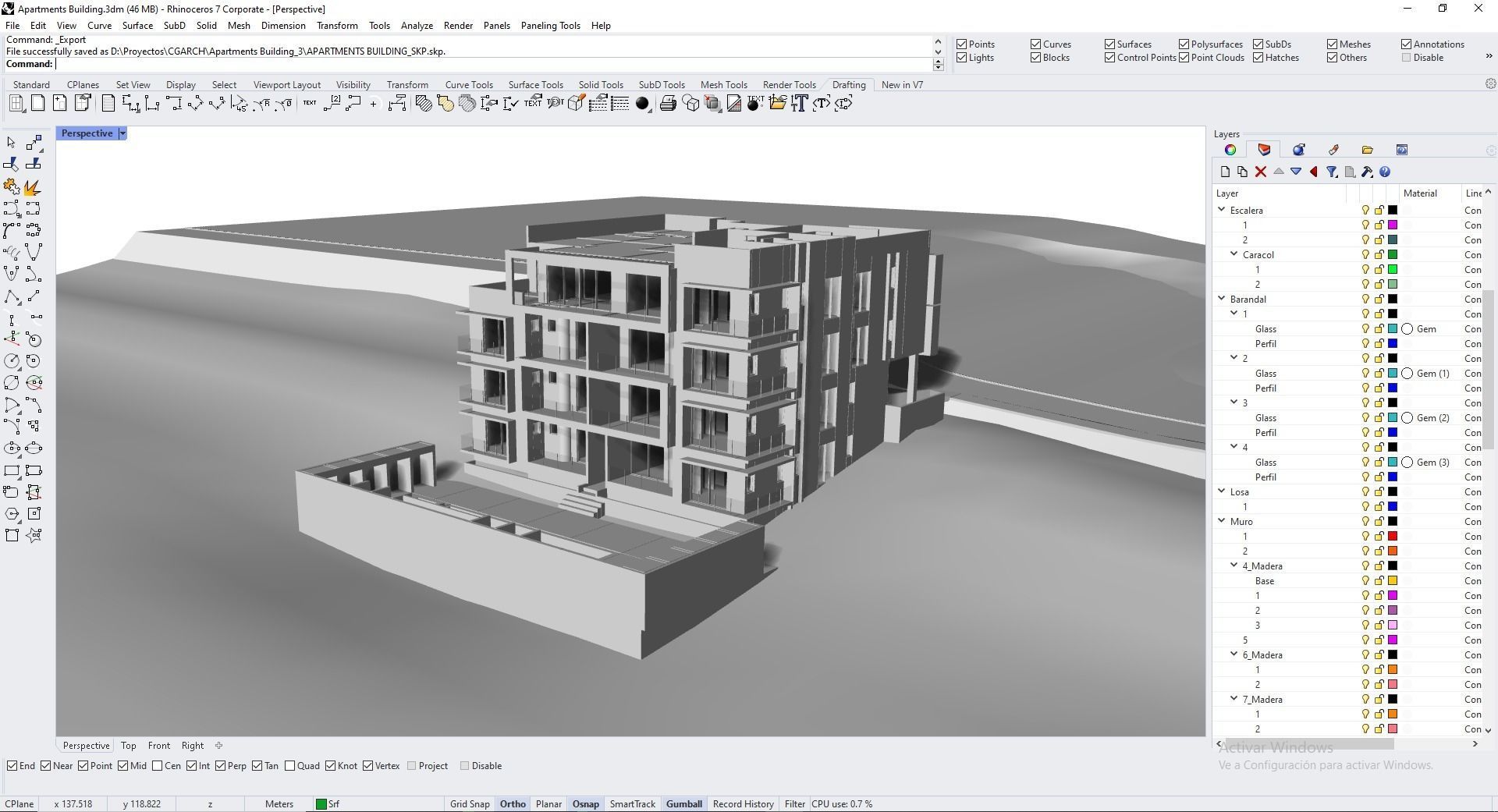 Apartments Building 3D model_10