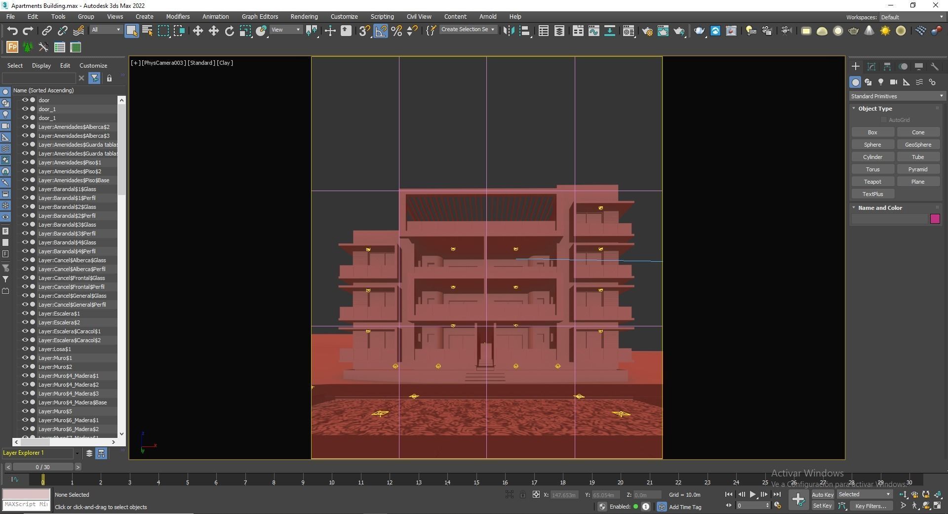 Apartments Building 3D model_13