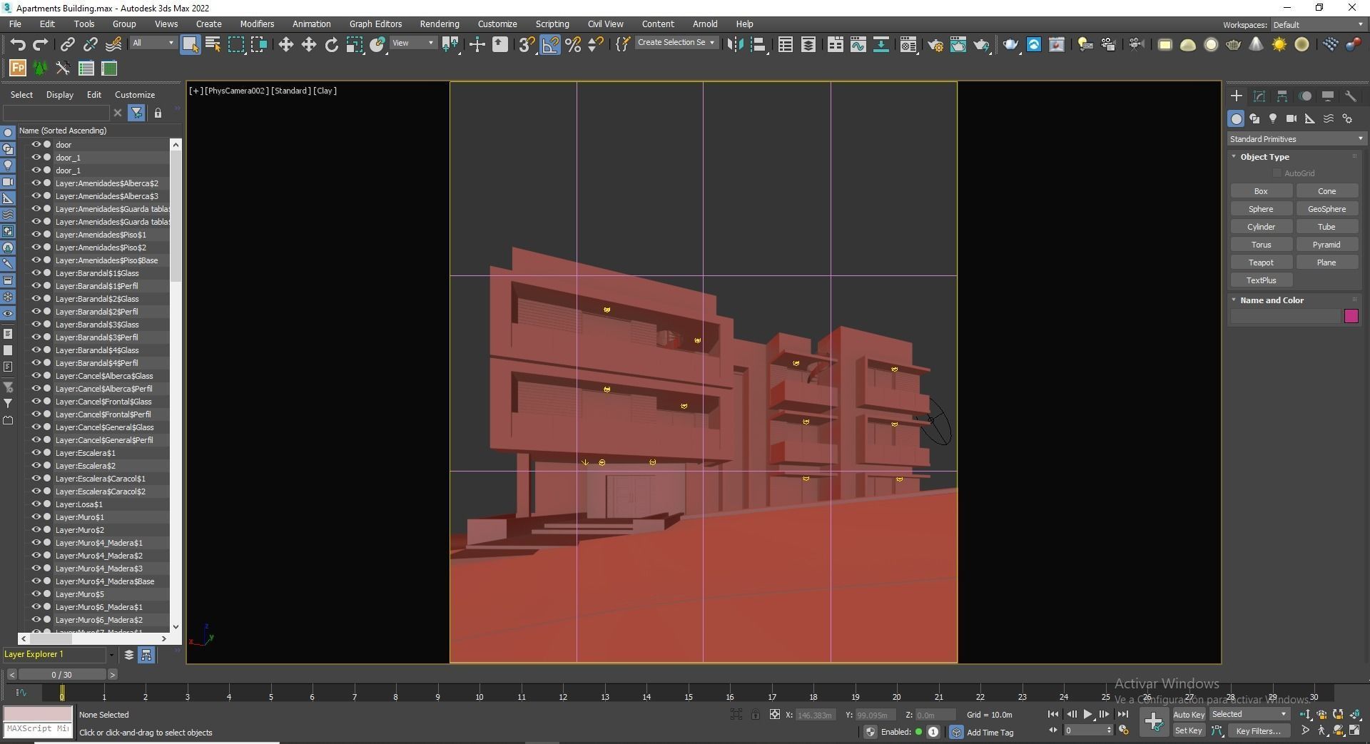 Apartments Building 3D model_12