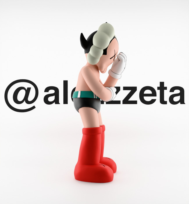 Kaws Astroboy Textured Low-poly 3D model_29