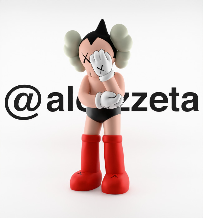 Kaws Astroboy Textured Low-poly 3D model_3