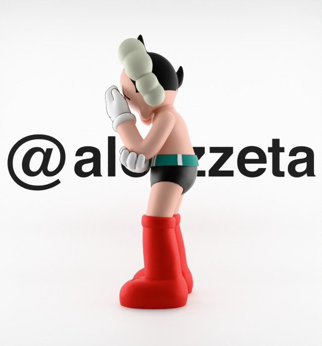 Kaws Astroboy Textured Low-poly 3D model_11