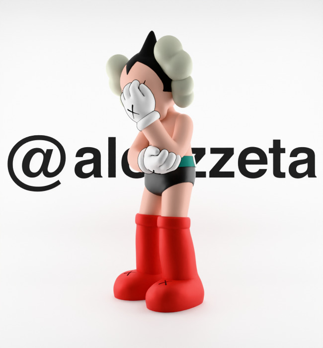 Kaws Astroboy Textured Low-poly 3D model_6