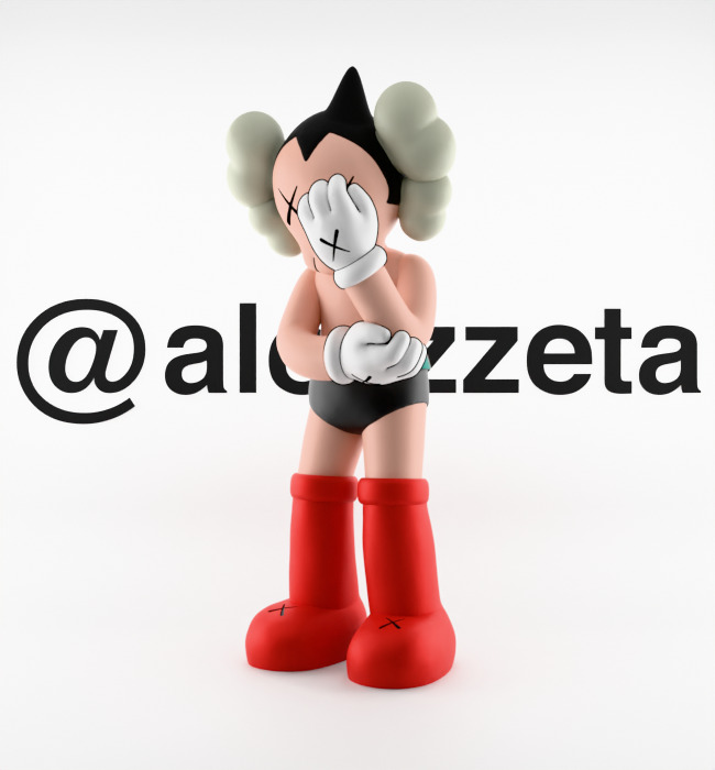 Kaws Astroboy Textured Low-poly 3D model_4